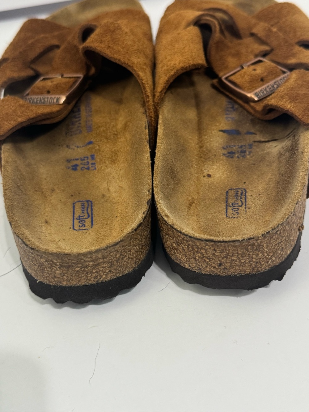 Birkenstock Lugano Women's Suede Crisscross Slide Sandals in Brown 10 narrow - Picture 6 of 7